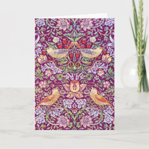 Carte Strawberry Thief Red, William Morris