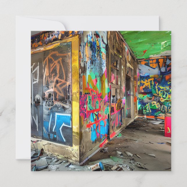 Carte Street Art Abandon du bâtiment (Devant)