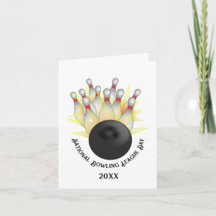 Carte STRIKE ! Bowling Ball and Pins