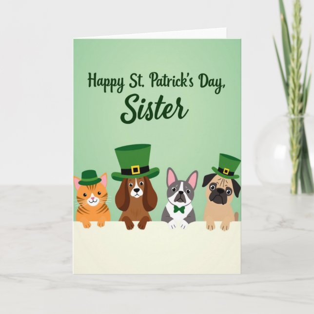 Carte Striped Animals Holiday Card (Devant)