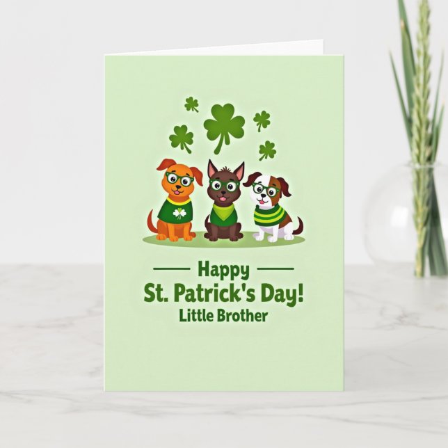 Carte Striped Puppy Patrick Card (Devant)