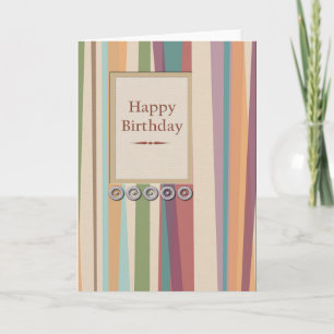 Carte Stripes et Rivets Anniversaire