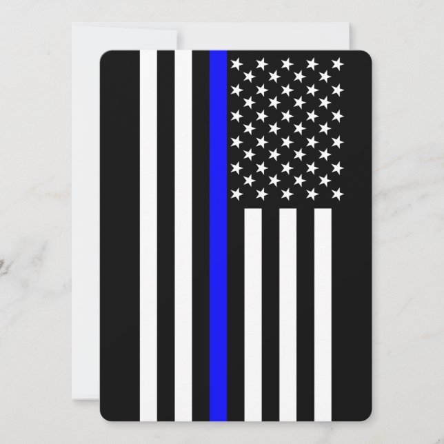 Carte Style américain de Ligne Bleue Fin (Devant)