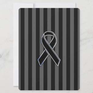 Carte Style Chrome Noir de la sensibilisation au ruban