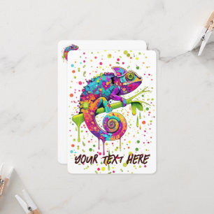 Carte Style d'aquarelle des teintures Chameleon