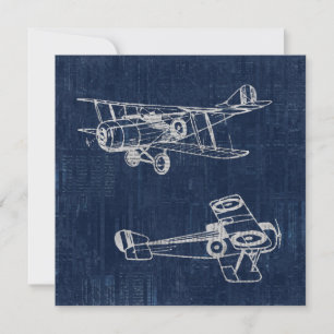 Carte Style de texte et de script du journal de l'avion 