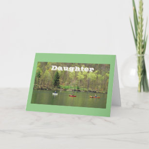 CARTE STYLE DU LAC D'ANNIVERSAIRE - POUR VOUS **FILLE**