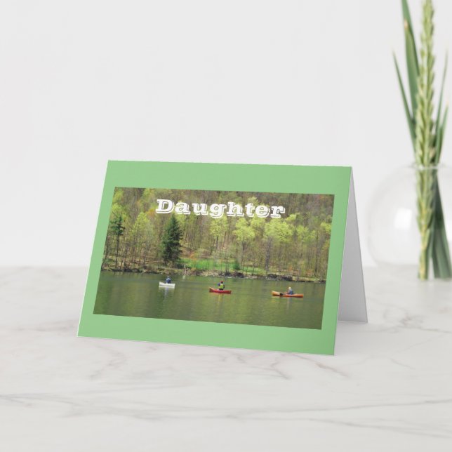 CARTE STYLE DU LAC D'ANNIVERSAIRE - POUR VOUS **FILLE** (Devant)