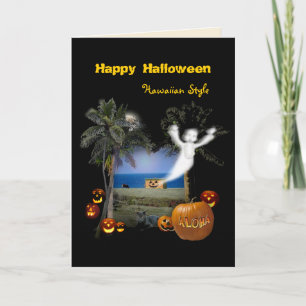 Carte Style hawaïen d'Halloween