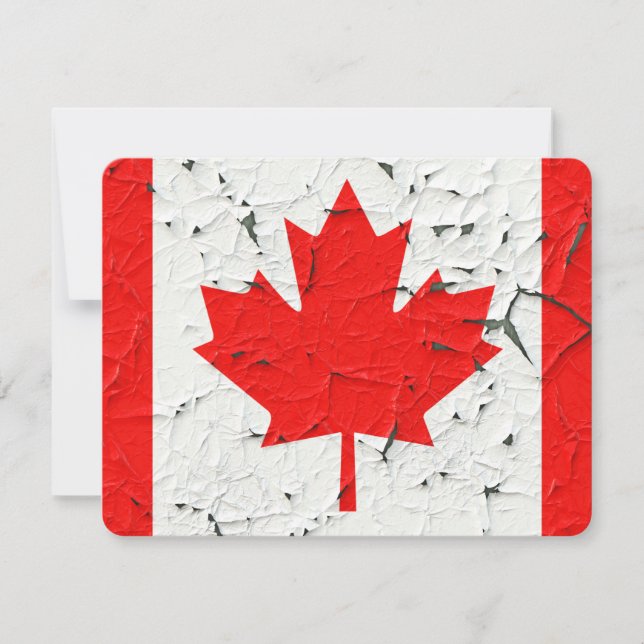 Carte Style Peinture de la feuille d'érable rouge du Can (Devant)