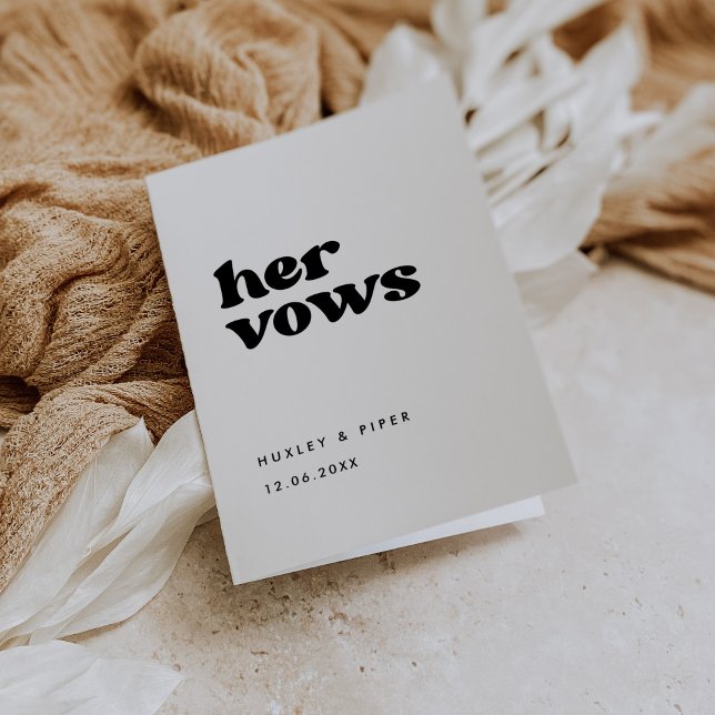 Carte Style rétro noir & blanc Ses voeux mariage vows (Créateur téléchargé)
