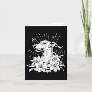 Carte Style tatouage Adulte Whippet Chien rétro
