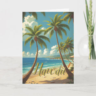Carte Style Vintage Aloha de Voyage Hawaïen d'Hawaï