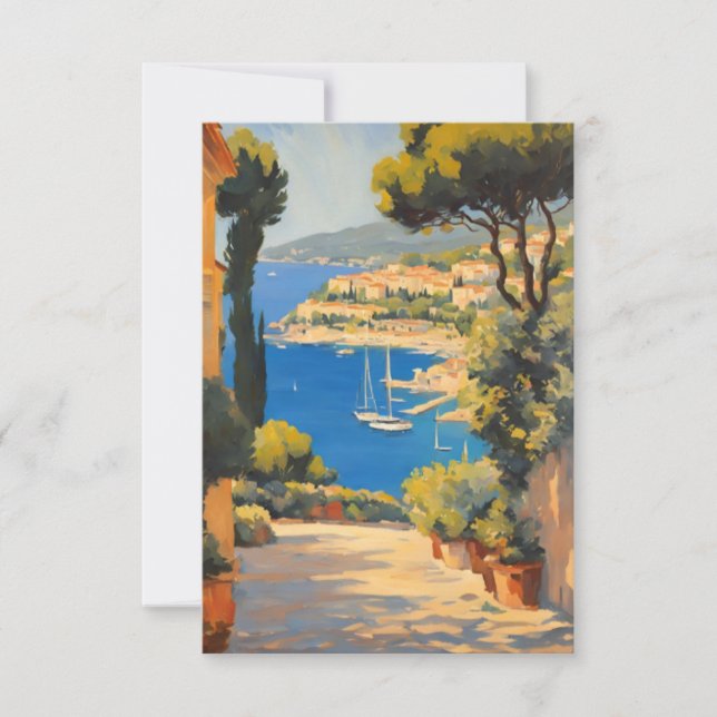 Carte Style vintage Côte d'Azur (Devant)