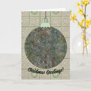 Carte Style vintage Ornement de Noël Art Snakeskin