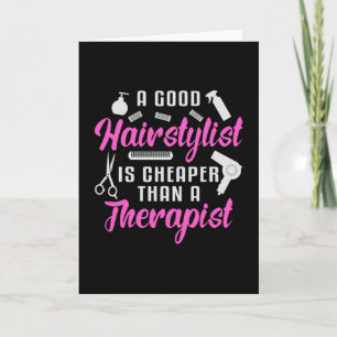 Carte Styliste Cheveux Barber Ciseaux Thérapie Cheveux C