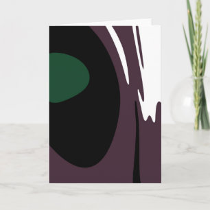 Carte Submersion : Noir Abstrait, Blanc, Violet & Vert