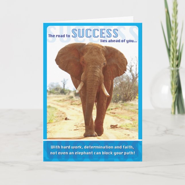 Carte Succès d'éléphant (Devant)