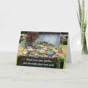 Carte Succulents dans la poitrine au trésor