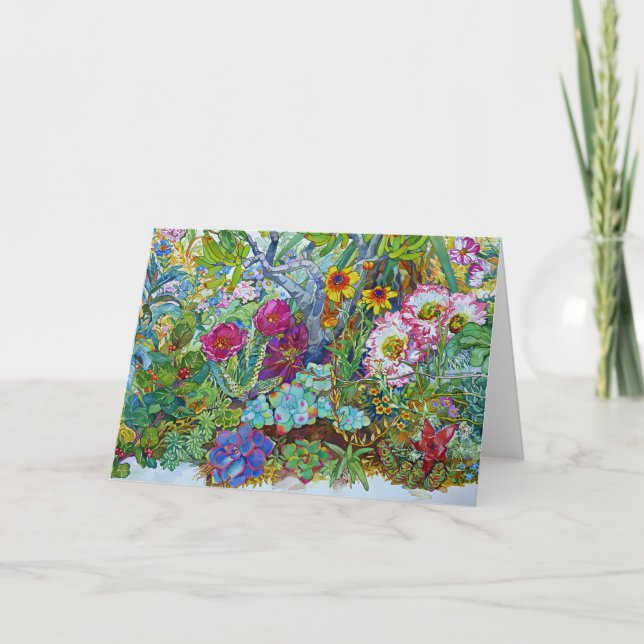 Carte "Succulents et cactus " (Devant)