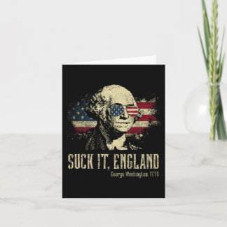 Carte Suck It England Funny George Washington 1776 États