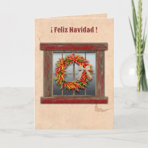 Carte Sud-Ouest Chili Wreath Russe Red Window Holiday