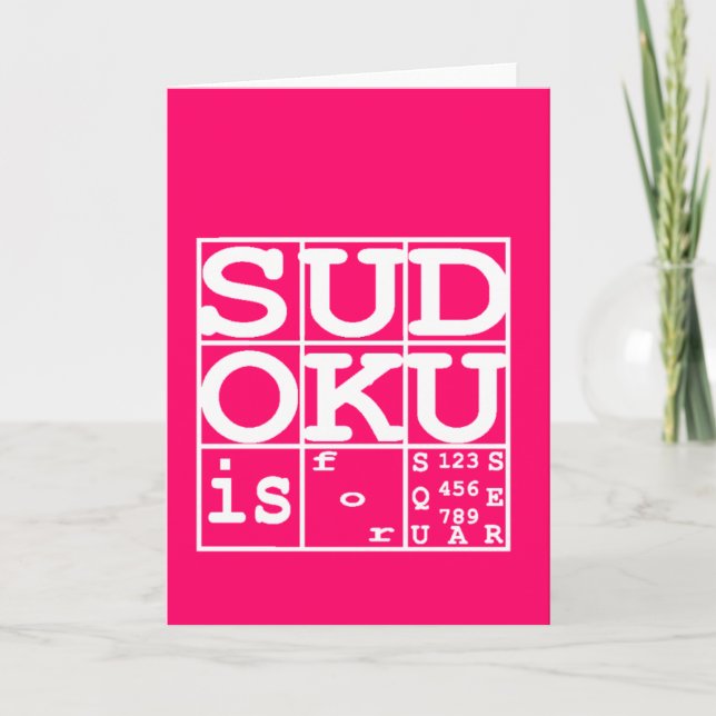 Carte Sudoku est pour les carrés (Devant)