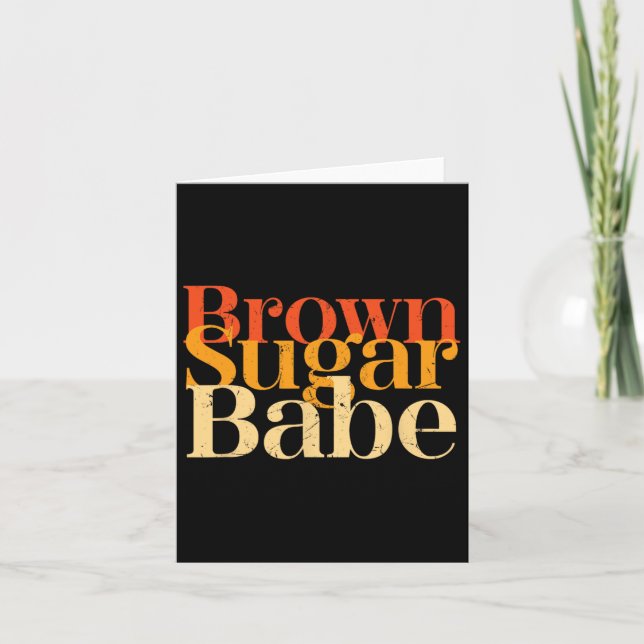 Carte Sugar Brown Soyez fier Histoire Noire Femmes Fiert (Devant)