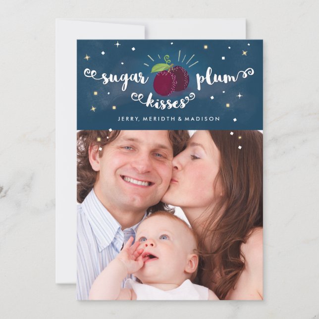 Carte Sugar Plum Kisses Card avec enveloppe incluse (Devant)