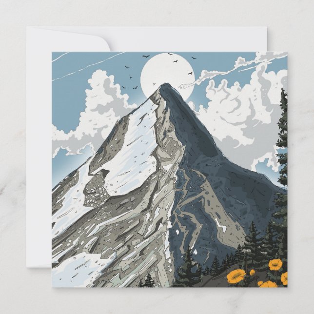 Carte Suisse Montagne enneigée (Devant)