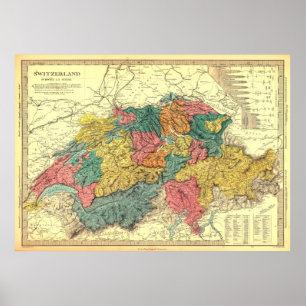 Carte Suisse Poster