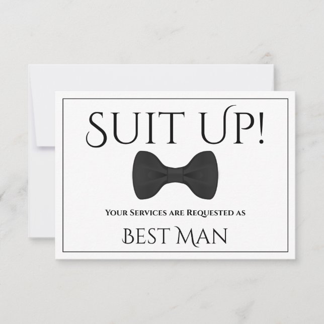 Carte Suit Be My Best Man Card (Devant)