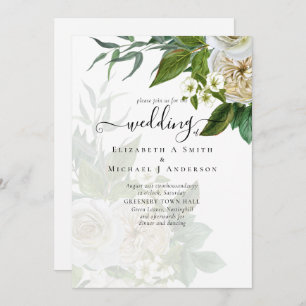 Carte Suite Mariage Sublime - Roses Blanches