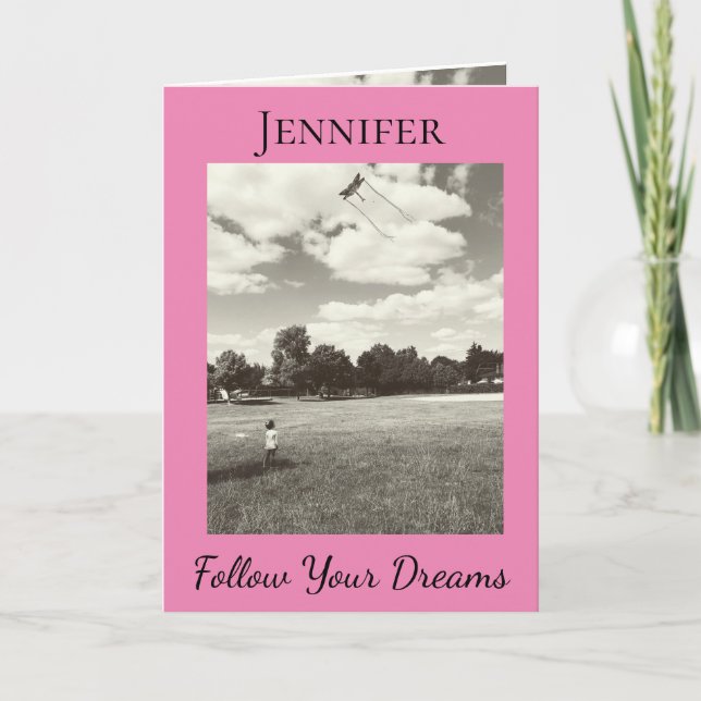 Carte Suivez vos rêves Diplôme Inspiration Verse (Devant)