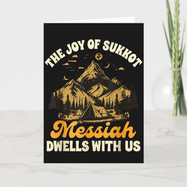 Carte Sukkot Jewihe Joie De Sukkot Le Messie Demeure Ave (Devant)