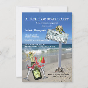 Carte Summer Beach Bachelor Party
