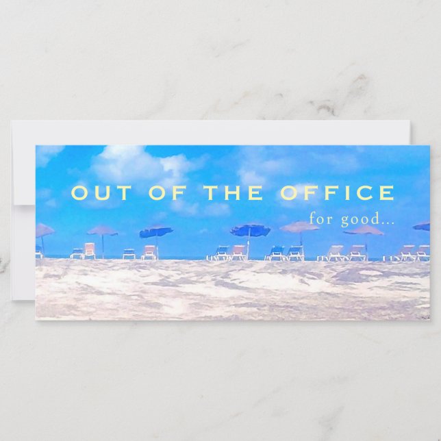 Carte Summer Beach Retirement Congratulations Card (Devant)