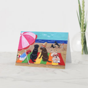 Carte Summer Breeze Labradors Peinture