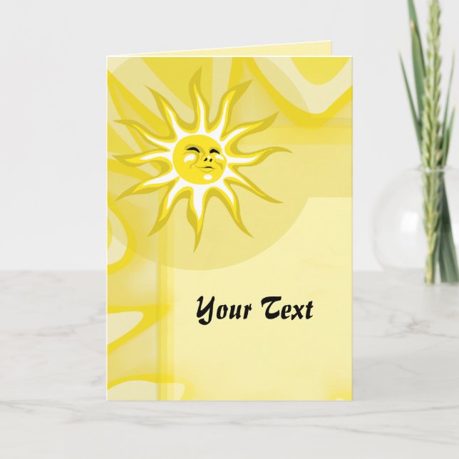 Carte Summer Sun, Sunny Sunshine Salutation personnalisé (Devant)