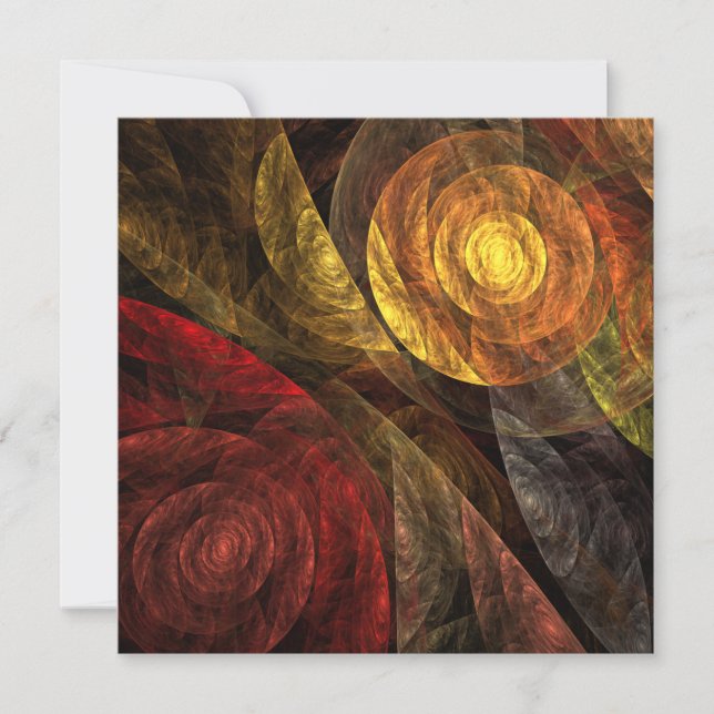 Carte Sun Flower Floral Moderne Art Motif Abstrait (Devant)