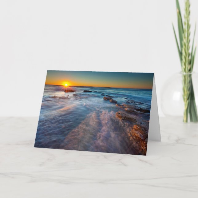Carte Sun rays illuminate the Pacific Ocean (Devant)