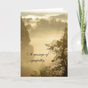 Carte Sunbeams dans un paysage message de sympathie