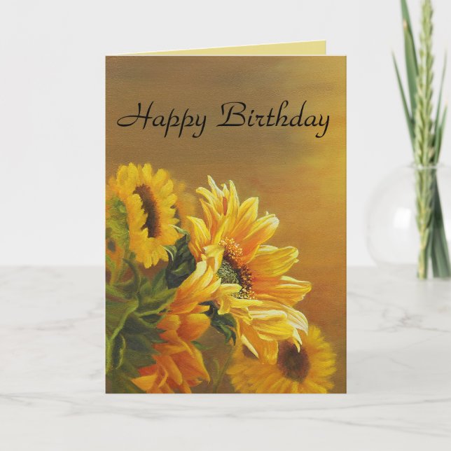 Carte Sunfleurs dorées (Devant)
