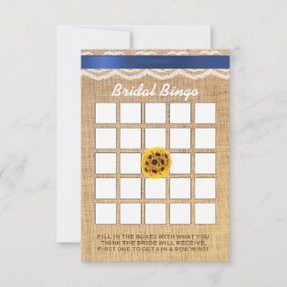 Carte Sunflower Ball Lace & Burlap Fête des mariées Bing