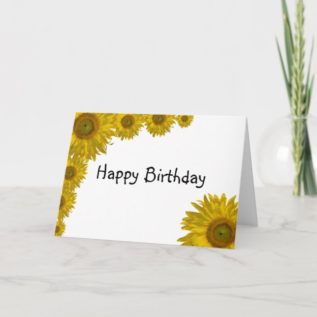 Carte Sunflower Edge Joyeux anniversaire (Devant)