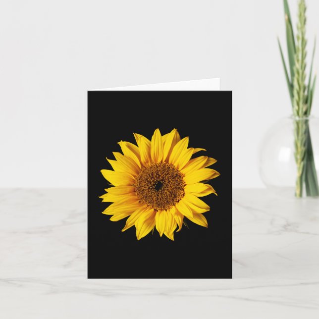 Carte Sunflower Yellow on Black (Devant)