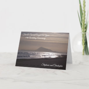 Carte Sunrise 11e anniversaire de Mariage personnalisé