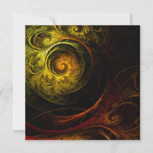 Carte Sunrise Floral Red Abstrait Art