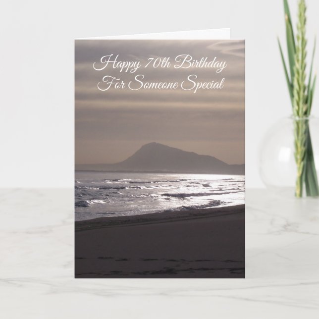 Carte Sunrise Personnalisée 70e anniversaire (Devant)