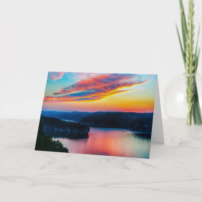 Carte Sunrise Spéciale Sur Long Point Salutation Cadre (Devant)